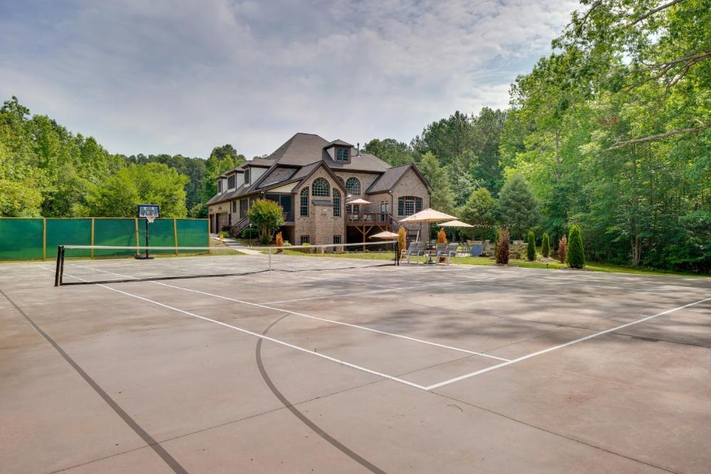 Luxury Estate Game Room and Pickleball Court